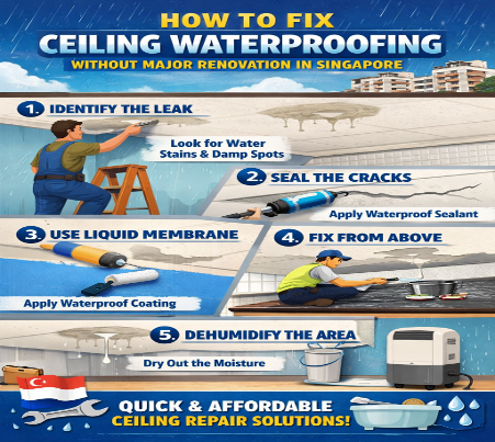 How to fix ceiling waterproofing