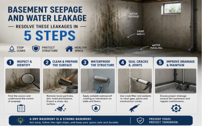 Basement Seepage and Water Leakage, Resolve These Leakages with 5 Steps